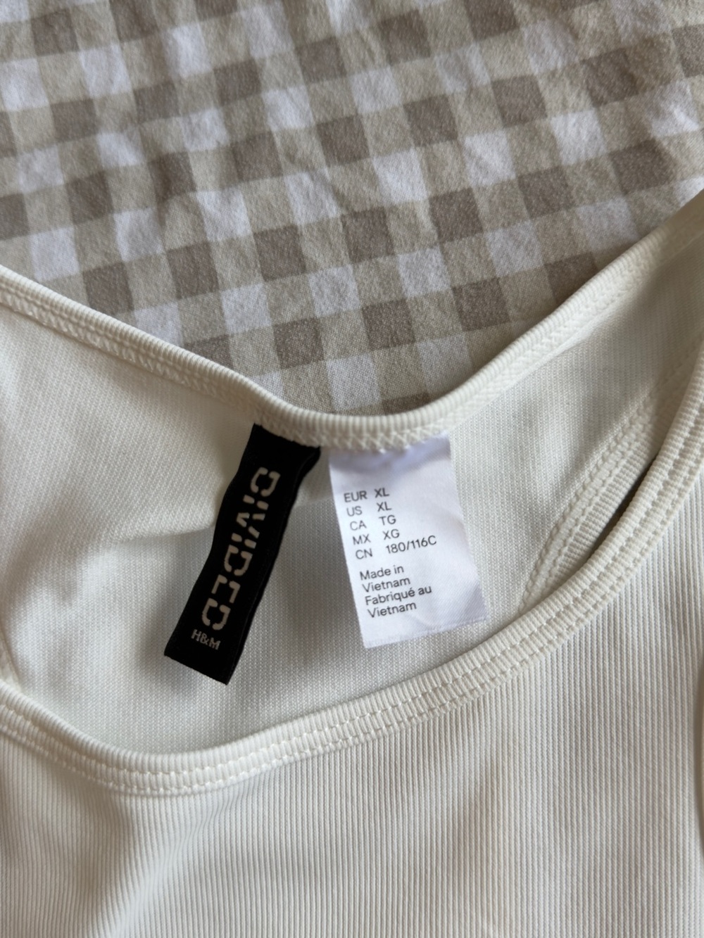 H&M Cream Racerback Tank Top - Picture 2 of 3